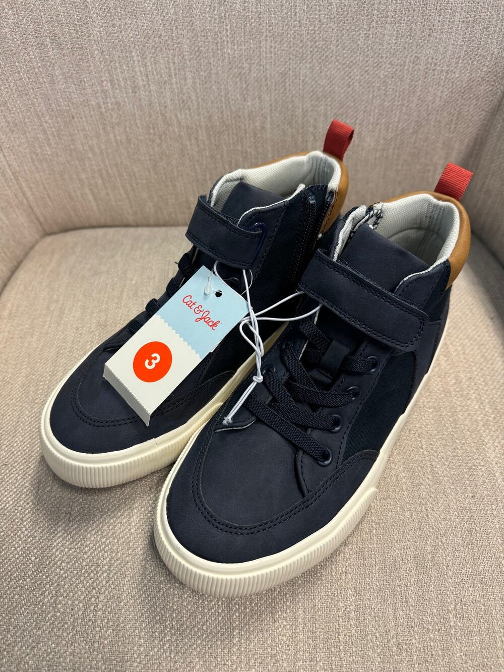 NWT Boys Cat & Jack Navy Blue Anthony Sneakers - Size 3